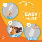 Dog Ear Cleaner Wipes – Finger Wipes for Dogs & Cats – Cleaning, Soothing, & Deodorizing Itchy Ears – Pet Ear Relief Solution (Coconut) - Image 5