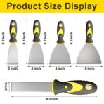 5Pcs Putty Knife, Set, 1" 2" 3" 4" 5" Scraper, Spackle Knife, Paint Scraper, Scraper Tool, No Rusting, Perfect For Repairing Drywall, Removing Wallpaper, Mud, Plaster Scraping - Image 2