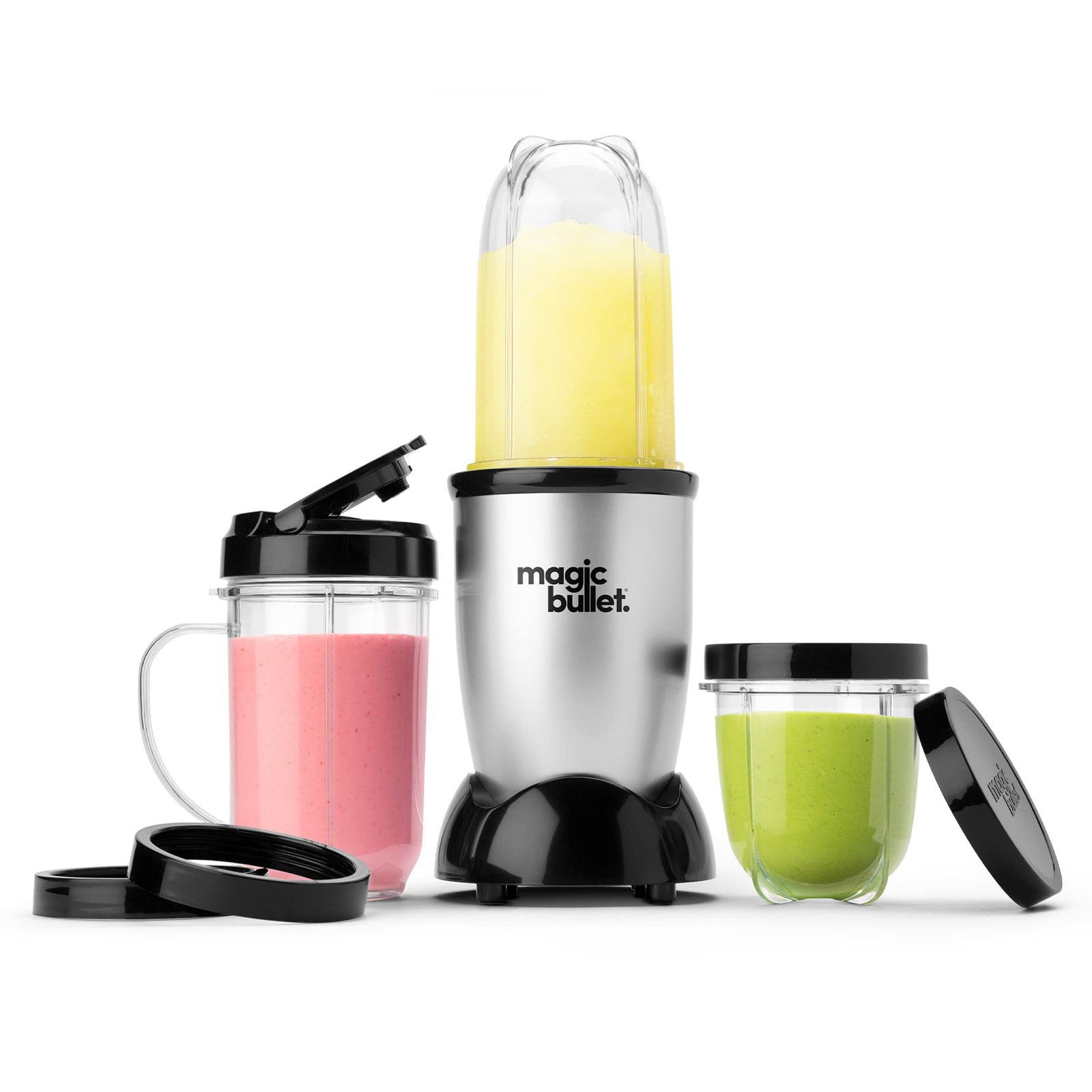 61w2Tj7r0BL.jpg Magic Bullet Blender, Small, Silver, 11 Piece Set - Image 1
