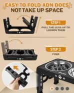 Elevated Dog Bowls, Non-Slip Dog Feeder with 1*Stainless Steel Dishes & 1*Slow Feeder Bowl, 5 Heights Adjustable Raised Bowls for 3.15″-8.66″-9.84″-11.02″-12.2″ - Image 4