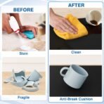 StepRite Kitchen Mats, 2PCS Kitchen Rugs, Cushioned Anti Fatigue Kitchen Mats for Floor, Non-Slip Standing Desk Mat, Waterproof Kitchen Rug Set for Kitchen, Floor, Office, 17.3"x30"+17.3"x47", Black - Image 3