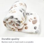 1 Pack 3 Blankets Super Soft Fluffy Premium Fleece Pet Blanket Flannel Paw Printed Throw for Dog Puppy Cat (Small 23x16'', Brown, Pink, White) - Image 4