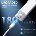 10inch Under Cabinet Lighting, 2 Pack Rechargeable Motion Sensor Light Indoor, 5 Levels Dimmable Magnetic Closet Lights, Wireless Under Counter Lights for Kitchen, Stairs - Image 5