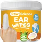 Dog Ear Cleaner Wipes – Finger Wipes for Dogs & Cats – Cleaning, Soothing, & Deodorizing Itchy Ears – Pet Ear Relief Solution (Coconut)