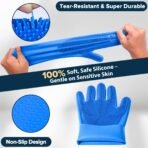 6PCS Pet Grooming Kit for Dogs,Cats and Horses | Dog Washing Gloves | Dog Bath Brush | Dog Bath Gloves | Dog Shampoo Brush | Pet Grooming Gloves | Dog Bath Supplies (Navy Blue) - Image 4