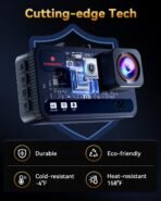 4K+4K Dash Cam Front and Rear, Free 128GB Card Included, 5.8GHz WiFi Dash Camera for Cars, Built-in GPS, G-Sensor, 170°Wide Angle, 3" IPS Screen, 24H Parking Mode, Support 512GB Max - Image 5