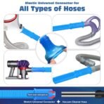 2 Pieces Dryer Vent Cleaner Kit Compatible with Most Vacuum Cleaner, Dryer Lint Brush and Vacuum Hose Attachment with Universal Connector, Quickly Lint Remover - Image 2