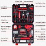 Tool Set - 8V Cordless Drill Set, 132 Piece Home Tool Set With Hand Drill, Tool Kit for Women & Men, Perfect for Homeowner, Diyer, Handyman - Image 4