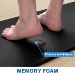 StepRite Kitchen Mats, 2PCS Kitchen Rugs, Cushioned Anti Fatigue Kitchen Mats for Floor, Non-Slip Standing Desk Mat, Waterproof Kitchen Rug Set for Kitchen, Floor, Office, 17.3"x30"+17.3"x47", Black - Image 6