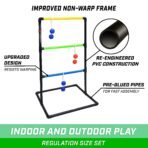 GoSports Ladder Toss Indoor & Outdoor Game Set with 6 Soft Rubber Bolo Balls and Travel Carrying Case - Choose Pro or Classic - Image 4