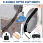 2 Pieces Dryer Vent Cleaner Kit Compatible with Most Vacuum Cleaner, Dryer Lint Brush and Vacuum Hose Attachment with Universal Connector, Quickly Lint Remover - Image 5