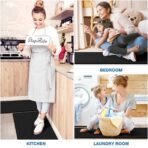 StepRite Kitchen Mats, 2PCS Kitchen Rugs, Cushioned Anti Fatigue Kitchen Mats for Floor, Non-Slip Standing Desk Mat, Waterproof Kitchen Rug Set for Kitchen, Floor, Office, 17.3"x30"+17.3"x47", Black - Image 5