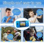 Handheld Game for Kids -Preloaded 220 Retro Video Games, Portable Gaming Player with Rechargeable Battery 3.0" LCD Screen, Mini Arcade Electronic Toy Gifts for Boys Girls (Blue) - Image 5