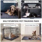 Sunheir Washable Pee Pads for Dogs , Thick Heavy Absorbency Reusable, Prevent Leakage, Waterproof , Non-Slip Pee Pads for Puppy Playpen, Crate, Whelping Box, Potty Training, Grey, 2 packs - Image 4