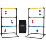 GoSports Ladder Toss Indoor & Outdoor Game Set with 6 Soft Rubber Bolo Balls and Travel Carrying Case - Choose Pro or Classic
