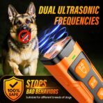 Dog Bark Deterrent Device, 3X Ultrasonic Anti Barking, 6 Training Modes 23 FT Range Barks No More Indoors Outdoors Behavior Correct Safe & Humane Rechargeable Compact Bark Control for Dogs - Image 4