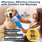 6PCS Pet Grooming Kit for Dogs,Cats and Horses | Dog Washing Gloves | Dog Bath Brush | Dog Bath Gloves | Dog Shampoo Brush | Pet Grooming Gloves | Dog Bath Supplies (Navy Blue) - Image 2