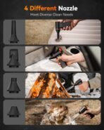 WOLFBOX MF50 Compressed Air Duster-110000RPM Super Power Electric Air Duster, 3-Gear Adjustable Mini Blower with Fast Charging, Dust Blower for Computer, Keyboard, House, Outdoor and Car - Image 3