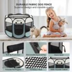 Dog Cat Playpen, Puppy Pet Playpen Indoor for Small Dog Crate Tent Cage Outdoor, Portable Pop Up Dogs Enclosure Kennel with Carrying Case for Dogs/Cats/Rabbits(Grey, Small - Image 4