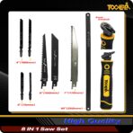8-In-1 Multi Blades Hand Saw, Drywall Cutter. Hacksaw. Long Blade Hand Saw, Jab Saw, For Cutting Drywall, Sheetrock, Wood, Metel, Plastic, Plywood. Blade Quick Change Mechanism. - Image 4