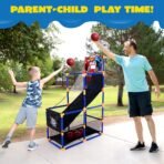 JOYIN Arcade Basketball Game Set with 4 Balls and Hoop for Kids 3 to 12 Years Old Indoor Outdoor Sport Play - Easy Set Up - Air Pump Included - Ideal for Competition - Image 3